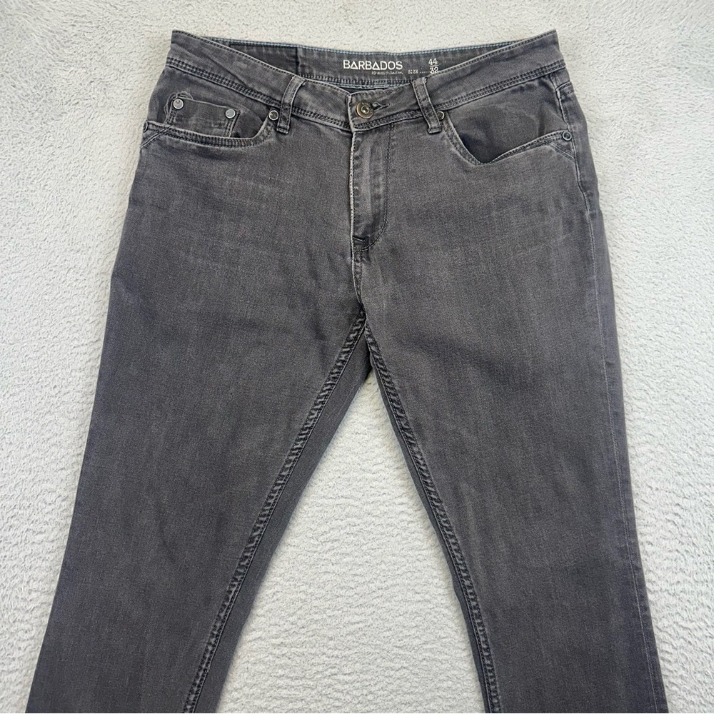 Barbados Jeans Mens 32x30 Gray Slim Fit Straight Leg Stretch Casual Pockets - Picture 3 of 14